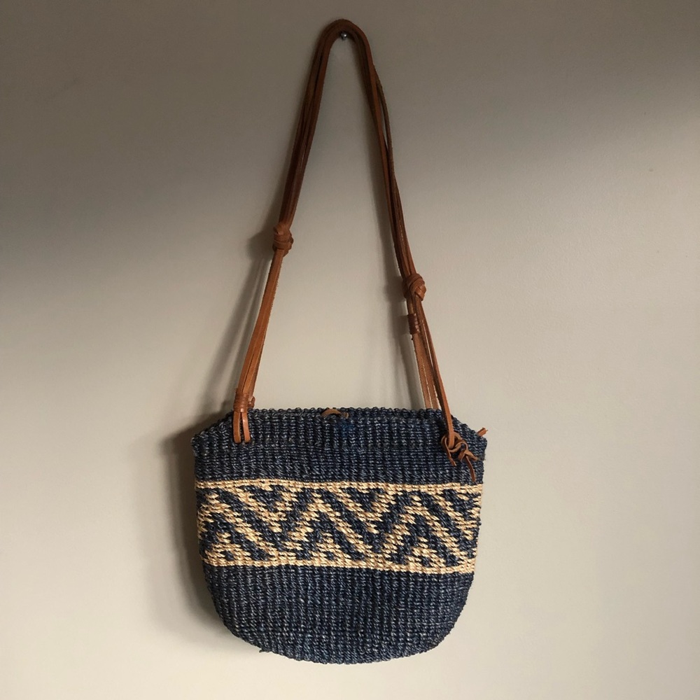 Vintage straw tote